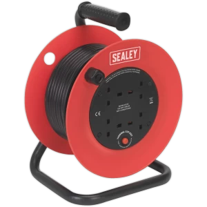 Sealey 4 Socket Heavy Duty Cable Reel 240v 25m