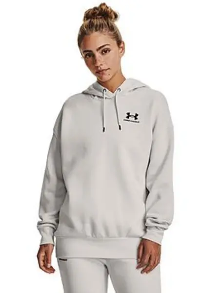 Under Armour Training Essentials Fleece Hoodie - White/Black