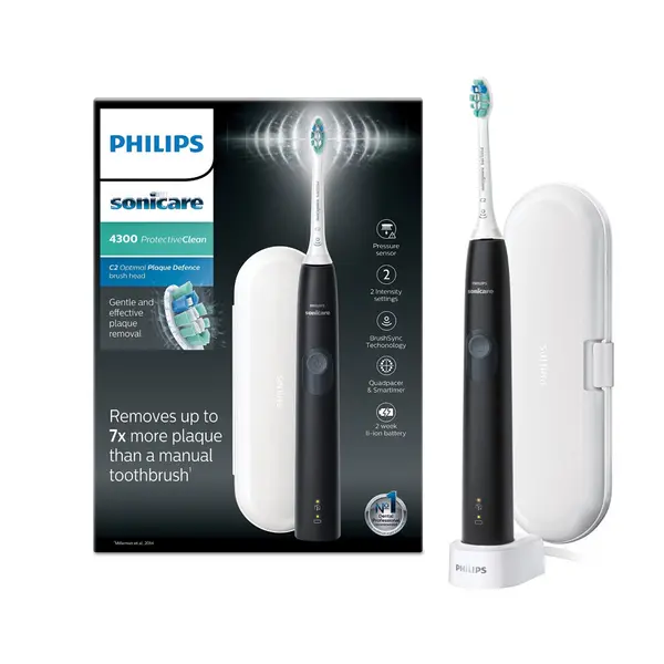 Philips Sonicare ProtectiveClean 4300 HX6800/03 Black Electric Toothbrush