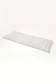 Grey Stripe Bench Cushion 3 Seater