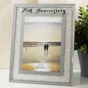 Celebrations Crystal Frame - 25th Anniversary