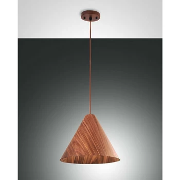 Fabas Luce Lighting - Fabas Luce Esino Dome Pendant Ceiling Lights Walnut Glass, E27