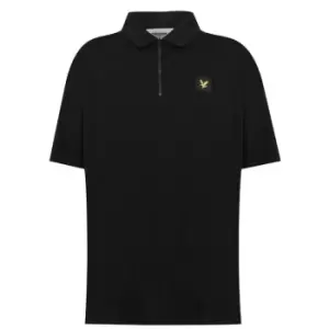 Lyle and Scott Casual Zip Polo - Black