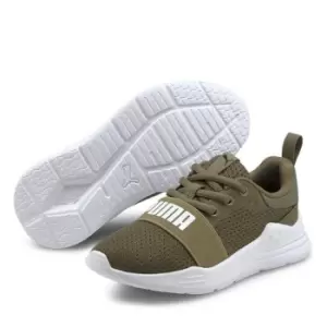 Puma Wired Run Child Boys Trainers - Green