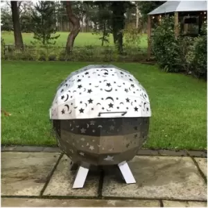 600 Stainless Steel Moon & Stars FirePit Globe FireBall with Legs