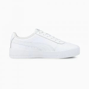 PUMA Carina L Youth Trainers, White, size 5.5, Shoes