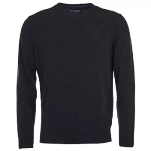 Barbour Mens Essential Lambswool Crew Neck Sweater Charcoal Medium