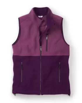 Cotton Traders Rambler Panelled Fleece Gilet in Purple