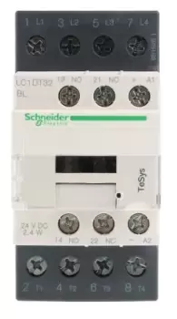 Schneider Electric TeSys D LC1D 4 Pole Contactor - 32 A, 24 V dc Coil, 4NO