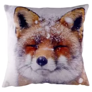 Portrait Fox Cushion Multicolour