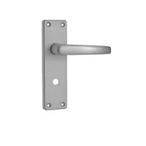 Wickes Contract Locking Door Handle - Satin Aluminium 1 Pair