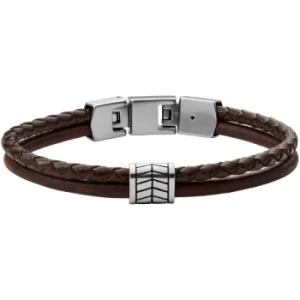 Fossil Silver-Tone Stainless Steel Multi Strand Bracelet