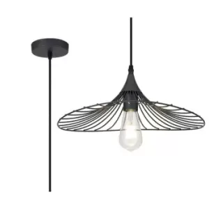 Luminosa Shallow Pendant, 1 x E27, Graphite