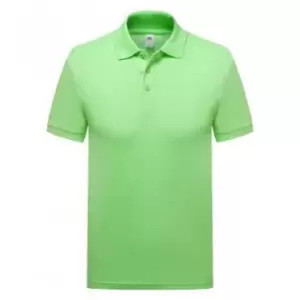 Fruit of the Loom Mens Premium Cotton Pique Polo Shirt (M) (Neo Mint)