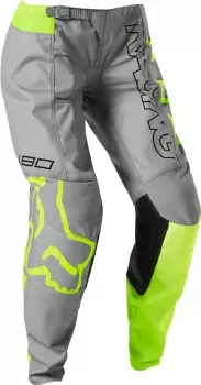 FOX 180 Skew Ladies Motocross Pants, grey-yellow, Size L 34 for Women, grey-yellow, Size L 34 for Women