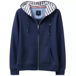 Crew Clothing Womens Heritage Zip Through Hoodie Navy 8