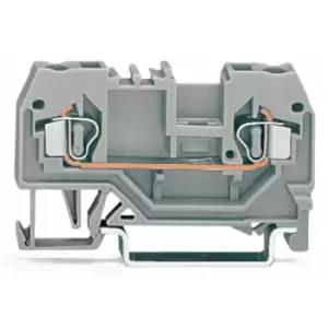 WAGO 280-901 5mm 2-cond. Front Entry Through Terminal Block Grey