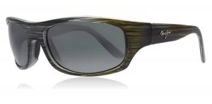 Maui Jim Surf Rider Sunglasses Grey Black Stripe 261 Polariserade 63mm