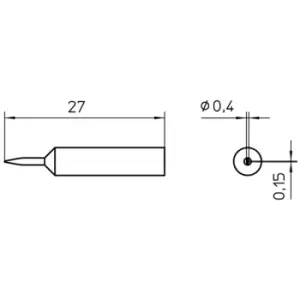 Weller T0054486299 XNT 1SC Solder Tip Chisel 0.4 x 0.15mm