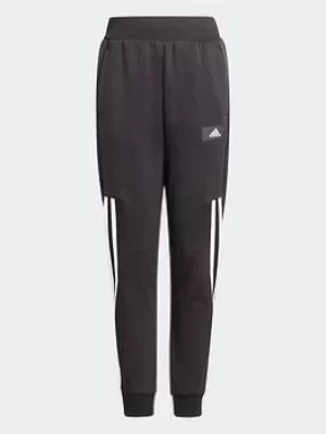 Boys, adidas Future Icons 3-stripes Tapered-leg Joggers, Black/White, Size 3-4 Years