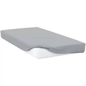 Belledorm Percale Extra Deep Fitted Sheet (King) (Cloud Grey) - Cloud Grey