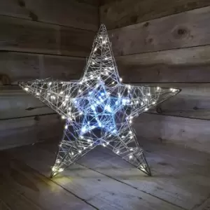 55cm 240 LED Star Silhouette Pre Lit Indoor/Outdoor Christmas Decoration