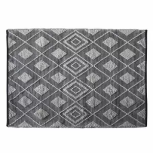 Crossland Grove Zona Rug Black Natural 800x1500mm