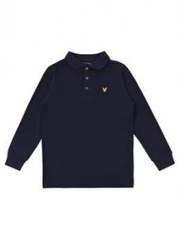 Lyle & Scott Boys Classic Long Sleeve Polo, Navy, Size 6-7 Years