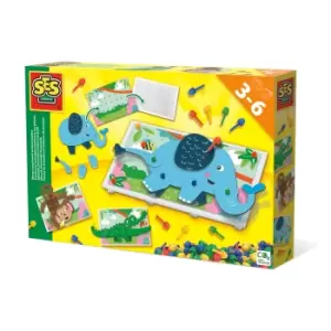 SES Creative Mosaic peg board animal puzzles