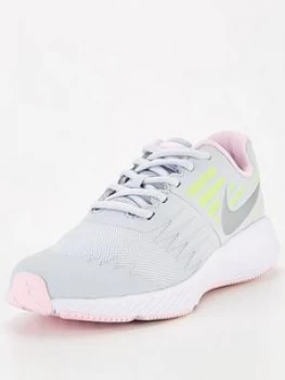 Nike Girls Nike Star Runner (gs) Running Shoe, Grey/Silver, Size 4