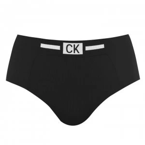 Calvin Klein Core High Waist Bikini Bottoms - Black BEH