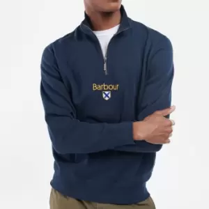 Barbour Mens Trinity Half Zip Sweatshirt - Navy - XL