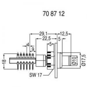 Pushbutton switch 100 V 0.5 A 4x OnOn 226848