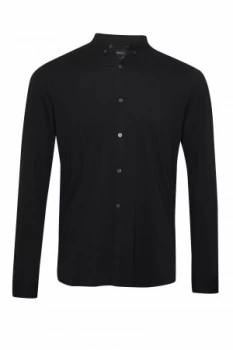 Mens French Connection Jersey Shirt Black