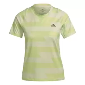 adidas Fast Allover Print T-Shirt Womens - Green