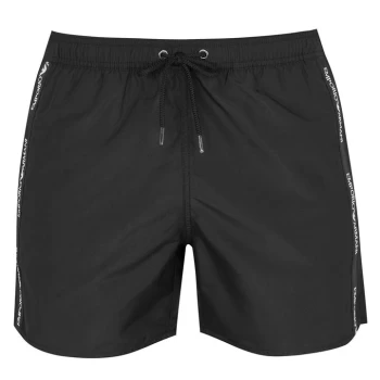 Emporio Armani Tape Swim Shorts - Black