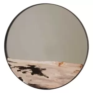 Relic Silver Tile Round Mirror Medium