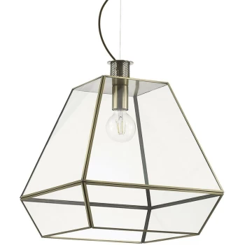 Ideal Lux Lighting - Ideal Lux Orangerie - 1 Light Ceiling Pendant Burnished Finish