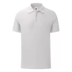 Fruit Of The Loom Mens Tailored Poly/Cotton Piqu Polo Shirt (3XL) (White)