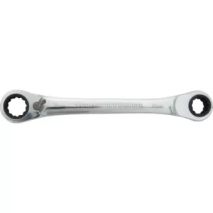 Metric Double End Ring Ratchet Spanner, Chrome Vanadium Steel, Reversible, 16MM X 17MM, 18MM X 19MM