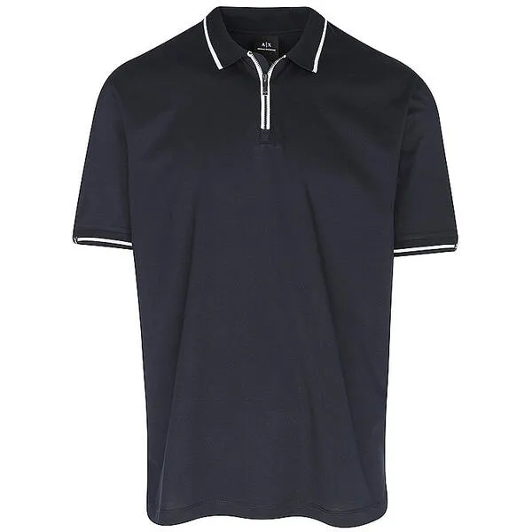 Armani Exchange Zip Polo Shirt Navy XXL