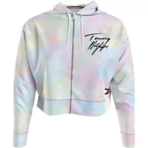 Tommy Bodywear Cropped Zip Hoodie Print - Multi