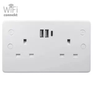 WiFi Connekt SMART Socket with USB Fast Charging - Includes FAST Charging multi adapter cable