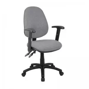 Vantage 100 2 lever PCB operators chair with adjustable arms - grey