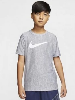 Nike Kids Dry Training Short Sleeve Top - Navy/White