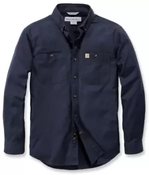 Carhartt Rugged Flex Rigby Work Shirt, blue Size M blue, Size M