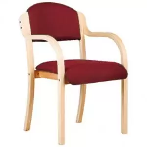 Tahara Wooden Framed Stackable Side Armchair Wine 50590ET