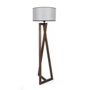 Model 4 Deco Grey Wooden Floor Lamp