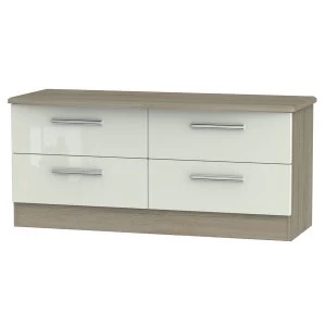 Robert Dyas Kirkhill Ready Assembled 4-Drawer Midi Chest of Drawers - Taupe Cedar