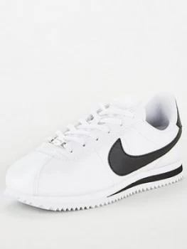 Nike Cortez Basic Junior Trainers - White/Black, Size 5.5